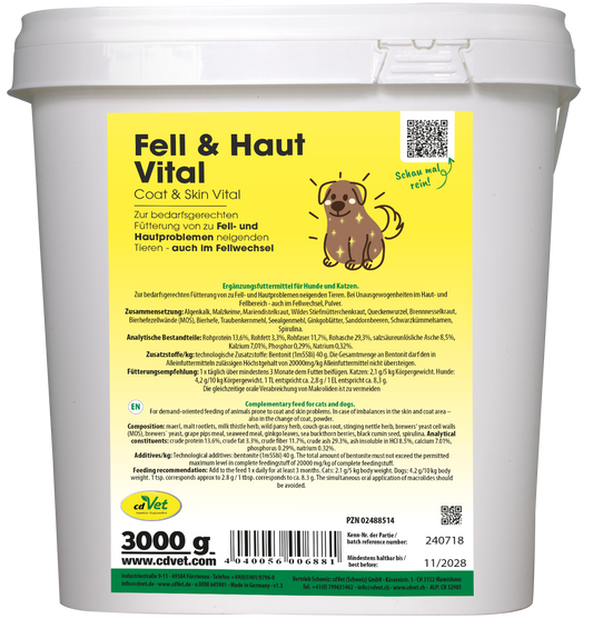 Fell &amp; Haut Vital Hund &amp; Katze 3 kg