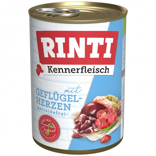 24x Rinti - Kennerfleisch Geflügelherzen 400g