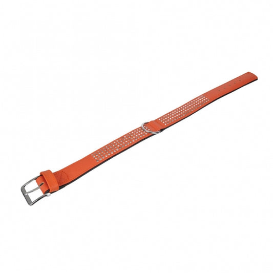 Karlie Vintage Strass Halsband - Mandarine - 4-reihig, 65cm/40mm